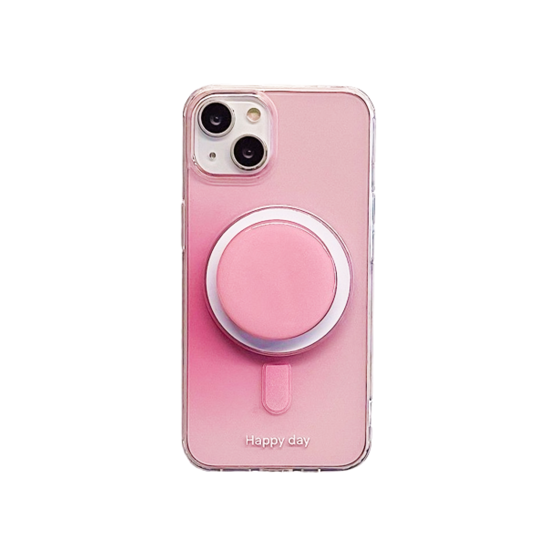 Gradient Candy Color Transparent Magsafe Phone Case With PopGrip