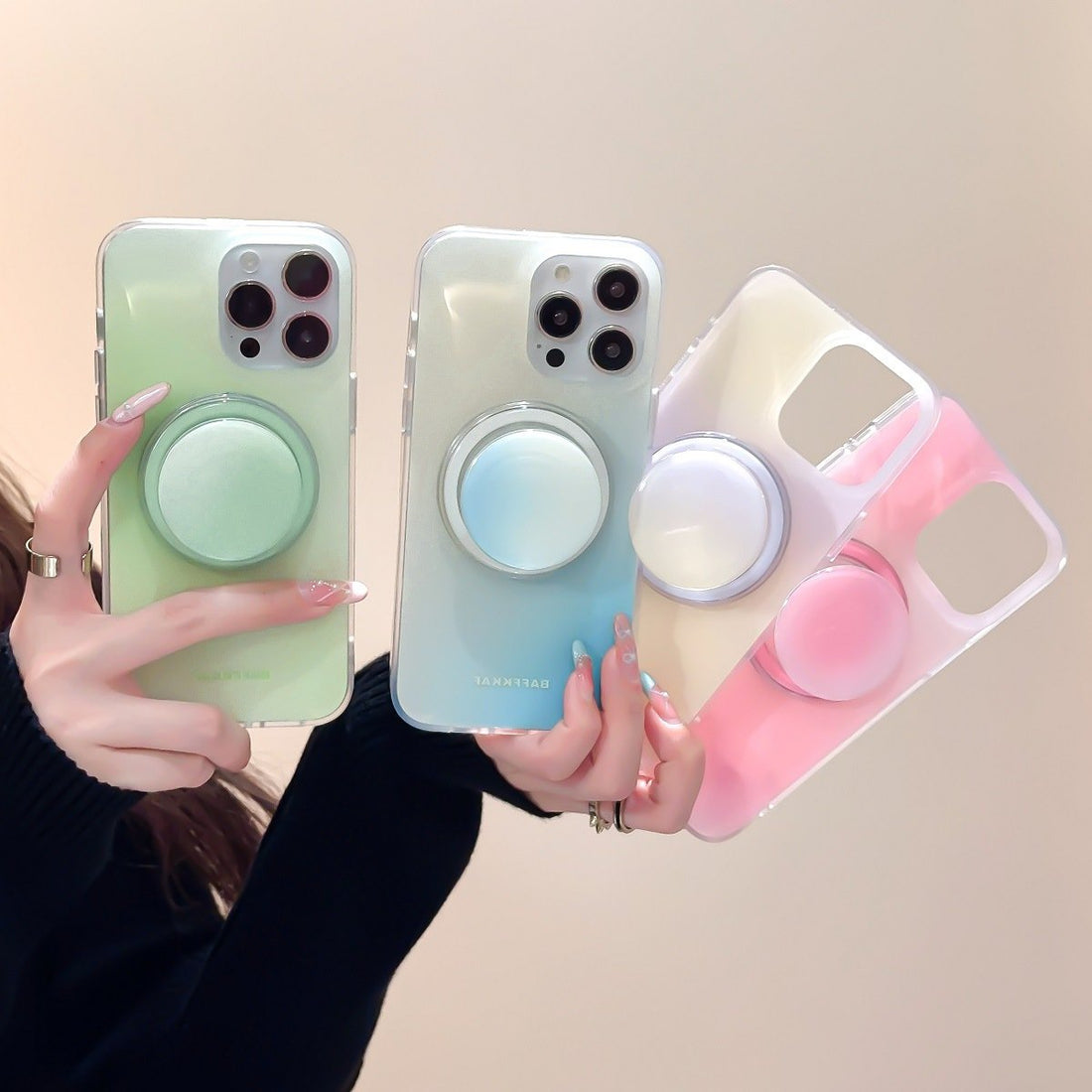 Ice Cream Color-matching Magsafe Phone Case With Pop Grip