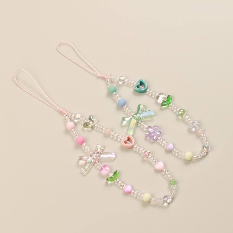 Colorful Bead Butterfly Phone Charms