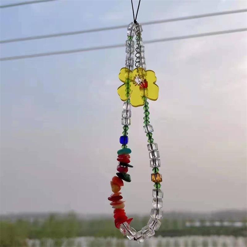 Crystal Colored Flower DIY Beaded Phone Case Charms